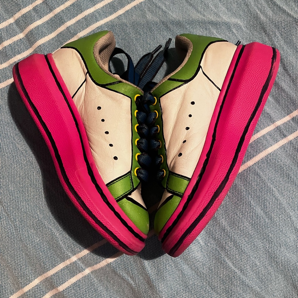 Alexander McQueen kids color block sneaker size 28 kids us size 11 kids